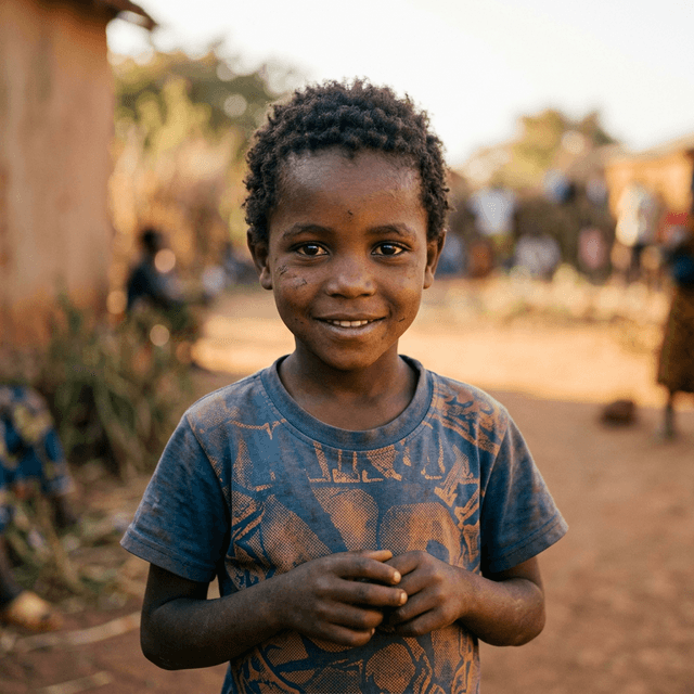 Enfant plein d'espoir